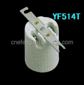 China E14 screw porcelain socket with bracket for sale