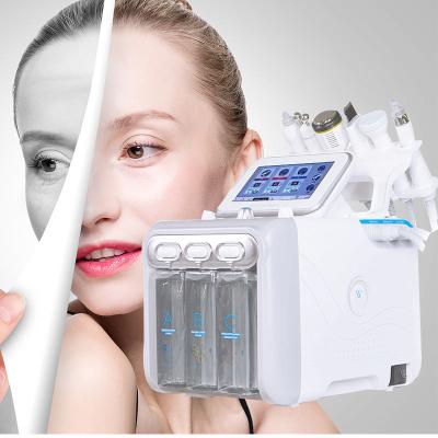 China Exfoliators 6 in 1 Hydraulic small bubble aqua facial peel multi-function facial beauty machine H2O2 machine factory direct supply for sale