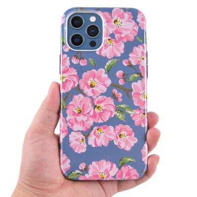 China 2021 in1 Non-slip TPU PC Fashion Floral Custom Printing Phone Case For iPhone 13 13pro 13pro 12Pro Max for sale