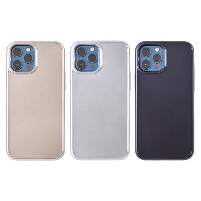 China White New Arrival Waterproof Plated Metal Groove Phone Case For iPhone 12 Pro Max for sale