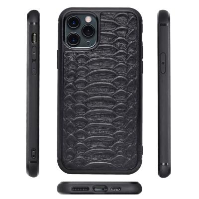 China Real Leather Luxury Hybrid 2in1 Python Case For iPhone 11 Pro Max Custom Luxury Case For iPhone 11 for sale