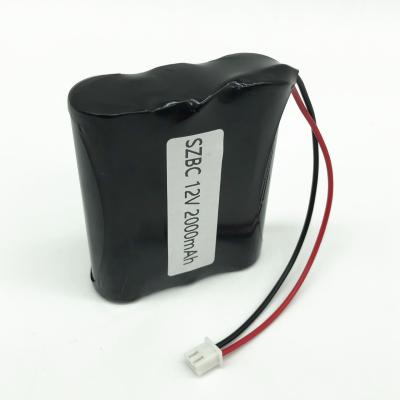 China 12V 2000mAh 24Wh 18650 Rechargeable Battery Pack for sale