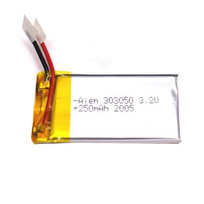 중국 높은 고온 3.2V 250mAh LiFePO4 건전지 팩 판매용