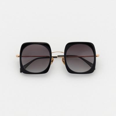 China New Fashion Sunglasses Brand Luxury Vintage Gradient Round Oversized Square Metal Combination And Acetate Lens Sunglasses For Women Men Te koop