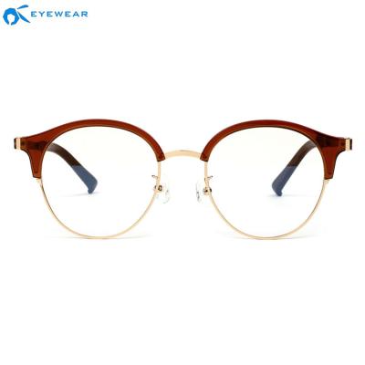 China Optical glasses 100% optical frames good quality handmade metal frame in blue block sunglasses from china manufacturer Te koop