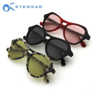 중국 Fashion Matt Clear Premium Acetate Custom Logo Men Women Eyeglasses Sunglasses 2020 Latest Fashion Sunglasses 판매용