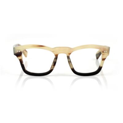 China From Factory Quality Buffalo Horn Glasses Frames Eyewear Frame Hand Made Reading Glass Te koop