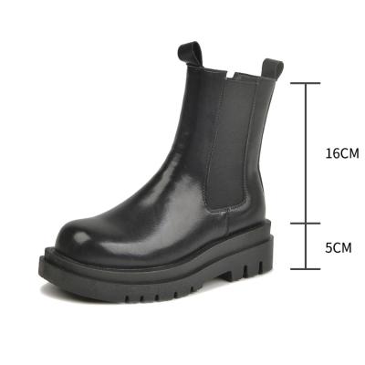 China Hot Sale Fashion Trend Chelsea Boot For Women Real PU Ankle Boots Black High Comfort Martin Boots Genuine Leather Knee High for sale