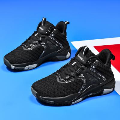 China Wholesale Fashion Trend Basketball Sports Shoes For Man Knitting Running Jogging Sneakers Upper Elastic Soft Sports Shoes for sale