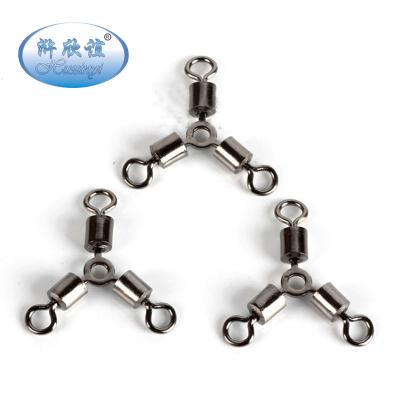 China Hot Sale Copper (Brass) O-Shape Three Way Bearing Swivels Carp Fishing Tackle For Fishing for sale