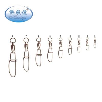 China Copper (Brass) +Stainless Steel Ball Bearing Swivel With Insurance Snap Fishing Swivel With Snap Tackle For Fishing for sale