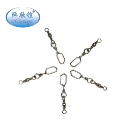 China Fishing Tackle Accessories Barrel Copper Swivel With Square Snap Carp Tackle For Fishing for sale