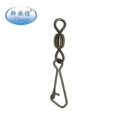 China Copper +Stainless Steel (Brass) Swivels Fishing Tackle Accessories Crane Swivel With Hooked Snap Fishhook Connector for sale