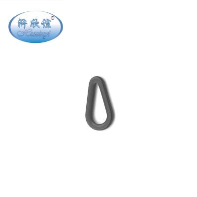 China Stainless Steel Carp Fishing Tackle Accessories Rig Oval Rings Rig Loop Tear Drop Link Making Anti Glare Black Fishing Tackle for sale