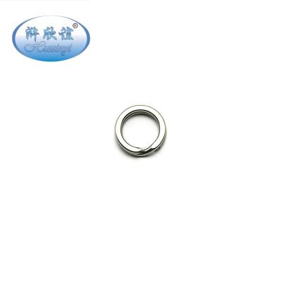 China Double Flat Stainless Steel Split Rings Fishing Hard Lure Connector Stainless Steel Carp Fishing Tackle Accessories for sale