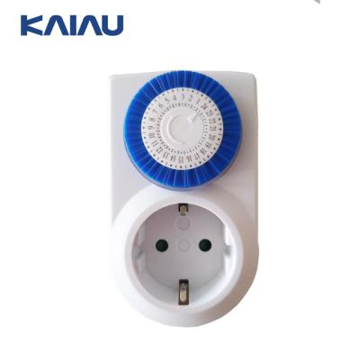 China Timer Switch 16A Socket German Daily Programmable Mechanical 24h Kitchen Timer for sale