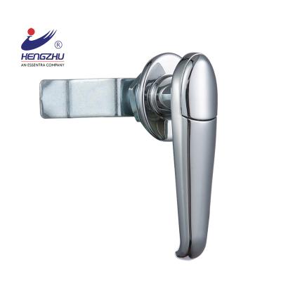 China Cabinet door machinery MS308-1-1 hengzhu lock handle railway zine molding plating handle lock for enclosure exterior door handle for sale