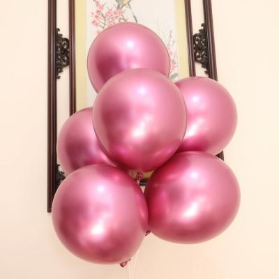 China Wholesale Eco-Friendly 12 Inch Balloon Birthday Wedding Globos Decorations Latex Shiny Party Balloon Metallic Arch for sale