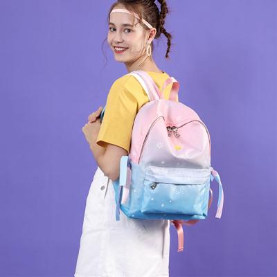 China School Backpack Girls Lady Girls Mochila Gradient Bookbags Colleage Waterproof Laptop Schoolbags for sale