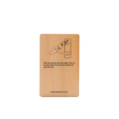 China Waterproof/Waterproof Wooden Hotel RFID Nfc Key Card RFID Environmental Bamboo Eco-friendly Bamboo Card With QR Code for sale