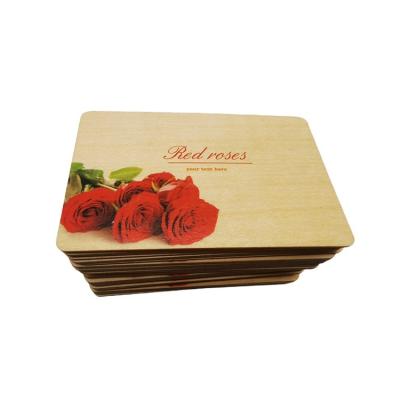 China Europe Engraving Custom Greeting Invitation Wooden Weeding Business Card for sale