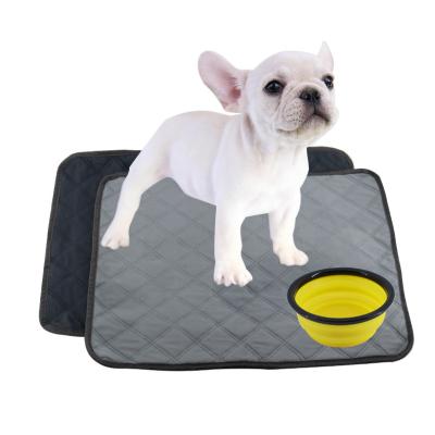 China Printed Paws Waterproof Washable Reusable Viable Pee Pads Puppy Training Toilet Pee Pad Small Dog for sale