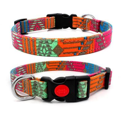 China Wholesale Custom Bohemian Style Adjustable Reflective Waterproof Neoprene Padded Nylon Luxury Pet Collar for sale