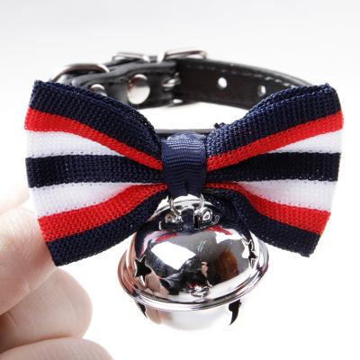 China Pretty Pet Gentleman Series Cheap Bow Tie Series Big Padded Bell Dog Collar Cat Collar Padded Collar for sale