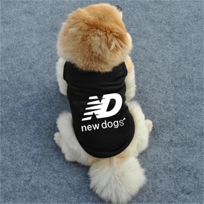 China Viable Wholesale Cute Luxury Brand Logo Dog Clothes Doggy Outfits Pet Clothes for sale