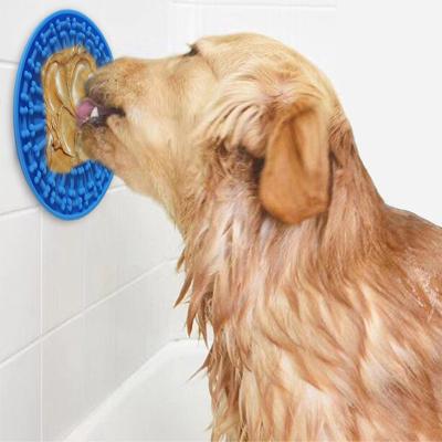 China Wholesale Viable Suction Force Super Strong Peanut Butter Lick Mat Silicone Dog Lick Pad For Dogs Shower for sale