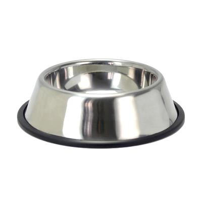 China Sustainable Drinking Bowl Cat Bowl Stainless Steel Metal Shallow Food And Water Dog Bowls For Pets for sale