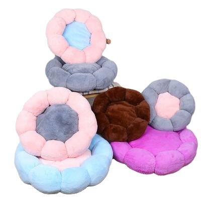 China Travel Amazon Bestseller Super Soft Cat Bed Warm Pet Bed PP Cotton Stuffed Plush Dog Bed for sale