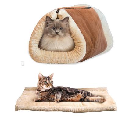 China Travel Amazon Cheap Prices Wholesale Pet Cat Tunnel Bed Cat Sleeping Bag Cat Mat for sale