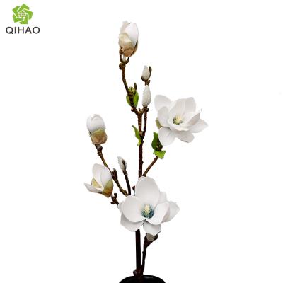 China QIHAO Artificial Magnolia Flower For Home Wedding Decoration Purple,White,Blue for sale