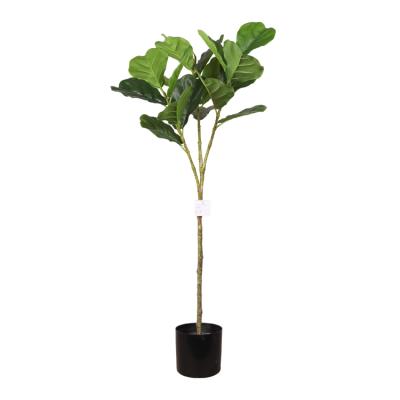 China Qihao Artificial Fiddle Leaf Fig Tree Ficus Lyrata Faux Realistic Oak Tree Tall for Home and Office Indoor Decor for sale