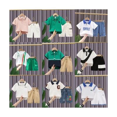 China Vintage Made In China Children's Clothing Wholesale New Boys And Girls Children's Summer Short Sleeve Suits for sale