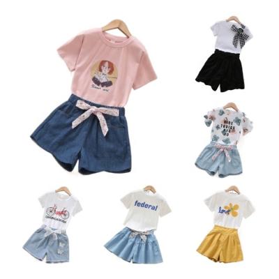 China Viable 2022 children's wear women's T-shirt set high quality factory direct sales for sale