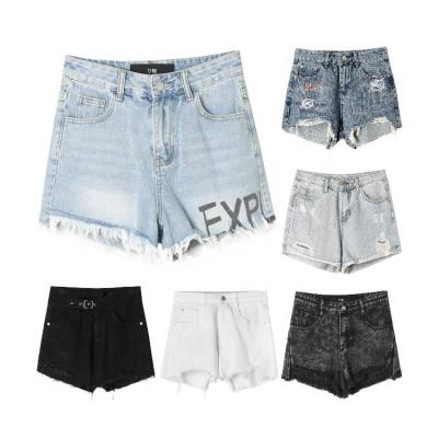 China Women's Denim Fashion Jeans Shorts Summer Viable Classic High Waist Loose Blue Women's Shorts for sale