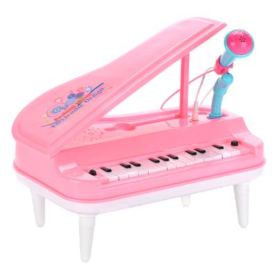 China Toy Hotsale Gift Kids Fashion Electronic 3 Music Modes Freely Changed Kids Toy Keyboard Piano With Microphone and Color Light for sale