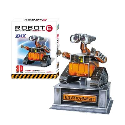 China Educational DIY TOY 77pcs 3d Environment Robot Robot Toy Jigsaw Puzzle Robot Puzzle for sale