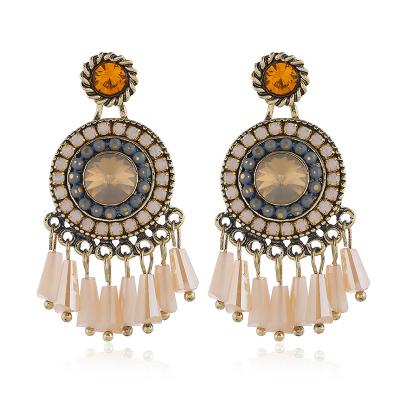 China CLASSIC High Quality Wholesale Price Handmade Fashion Earrings Women Long Hanging Dangling Gold plated Latest Earrings Designs for sale