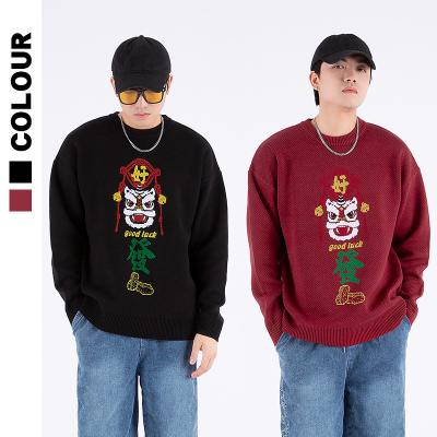 China 2023 New Red Mailifu Anti-wrinkle Winter Round Neck Sweater Men Knitted Sweater Youth Autumn And Winter Loose Waist Warm Coat for sale