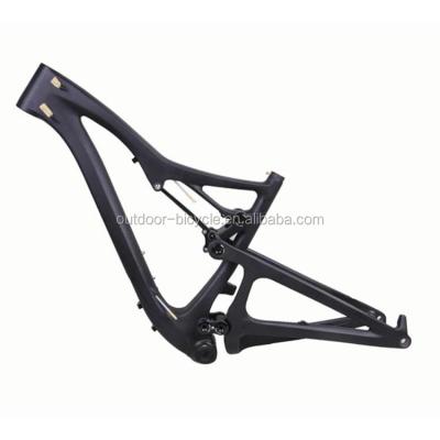 China Mountain bikes full carbon toray fiber 27.5 all mountain bike frame China 27.5er model full suspension professional factory new mtb frame for sale