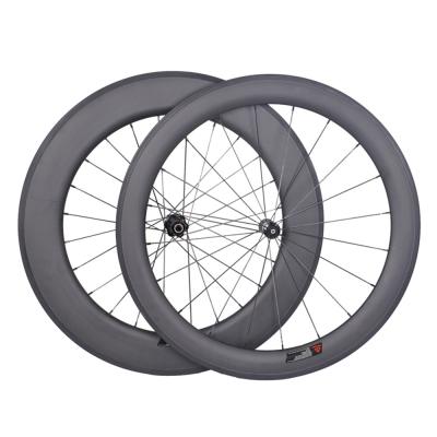 China Good quality full carbon fiber china 700c OEM carbon hub DT350 super light bike wheel for sale