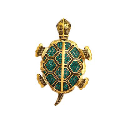 China Environmentally friendly high-grade pin European and American animal brooch diamond brooch alloy oil dripping turtle brooch for sale