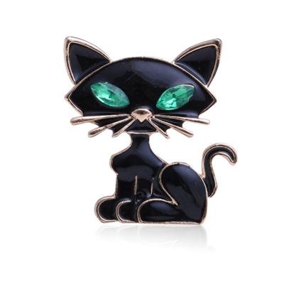 China Creative Pin Animal Badge Brooch Wedding Dress Cartoon Cat Dress Brooch for sale