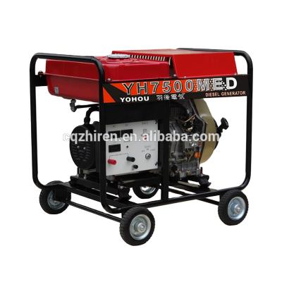 China small portable diesel generator 5KW 6KW 7KW 8KW 10KW 12KW YH7500MED for sale