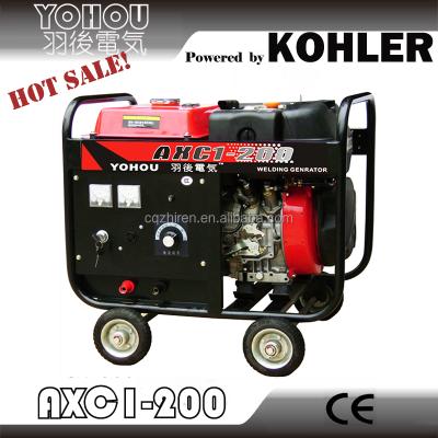 China For Main 200amp / 300amp Open Type Air Cooled Diesel Welder Generator for sale