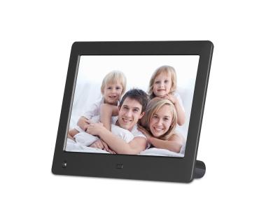 China Black 8 Inch Small Electronic Digital Photo Frames Support SD / MMC Cards for sale