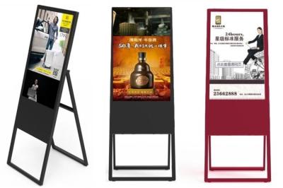 China El restaurante caliente de la promoción blanco o ennegrece la señalización digital de la publicidad portátil de 43/49/55 pulgada, exhibición digital de los carteles del lcd en venta